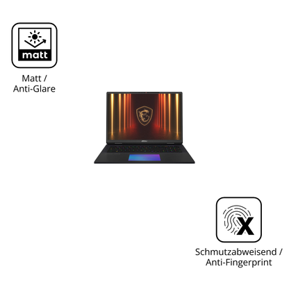 Dünne und entspiegelnde Folie passend zugeschnitten für MSI Titan 18HX AI 2025