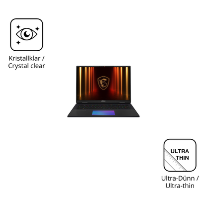 Dünne und klare Folie passend zugeschnitten für MSI Titan 18HX AI 2025