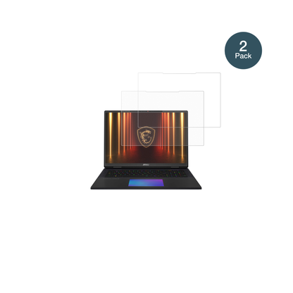 MSITitan 18HX AI 2025 mit aufgebrachter dipos Panzerfolie, die lästige Fingerabdrücke minimiert