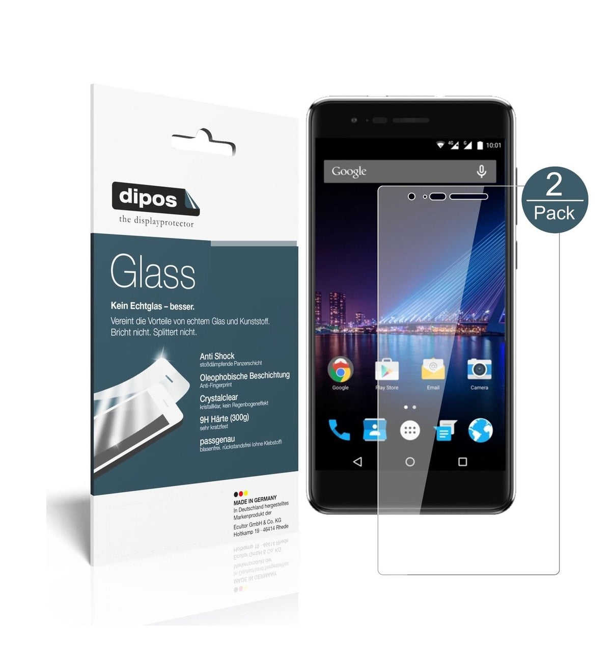 1x 9H Screen Protector for Phicomm Energy 4s Tempered Glass