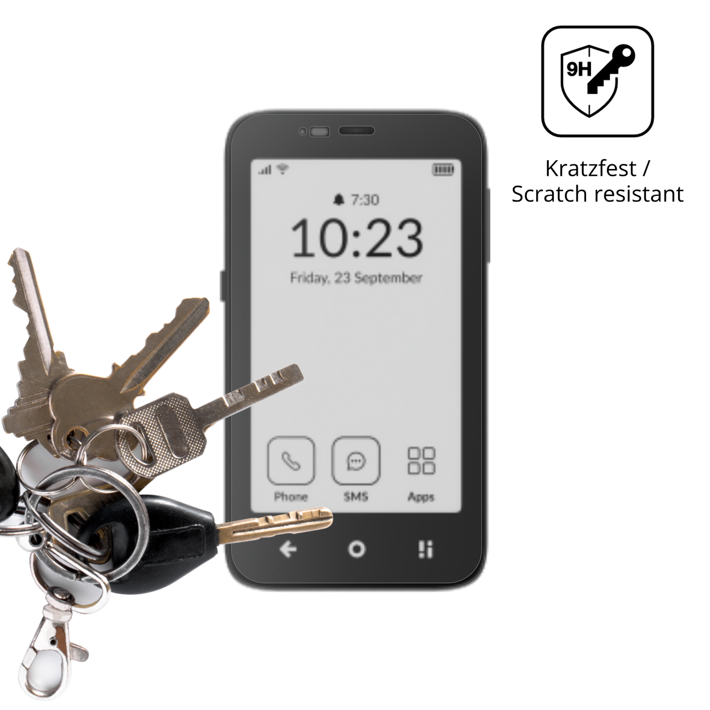 dipos Displayschutz für muditacompact, mattierte Oberfläche, robuste Festigkeit und perfekte Passform