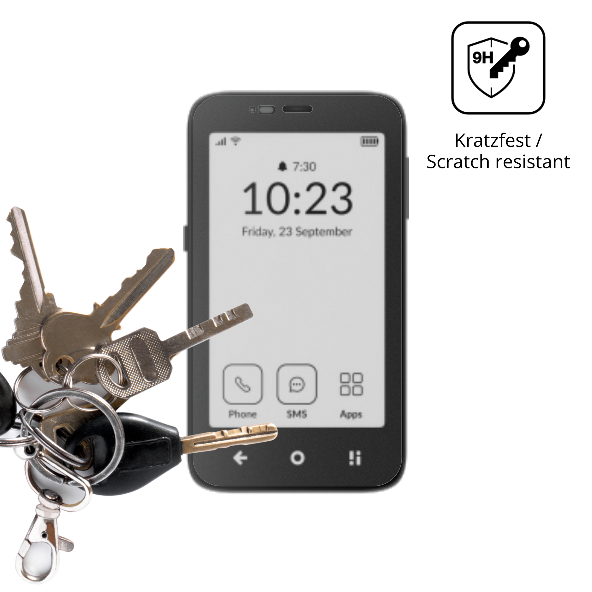 dipos Displayschutz für muditacompact, mattierte Oberfläche, robuste Festigkeit und perfekte Passform