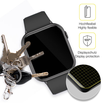 dipos Displayschutz für Mutoy Smartwatch 1.83 Zoll, transparente Oberfläche, geringe Dicke und perfekte Passform