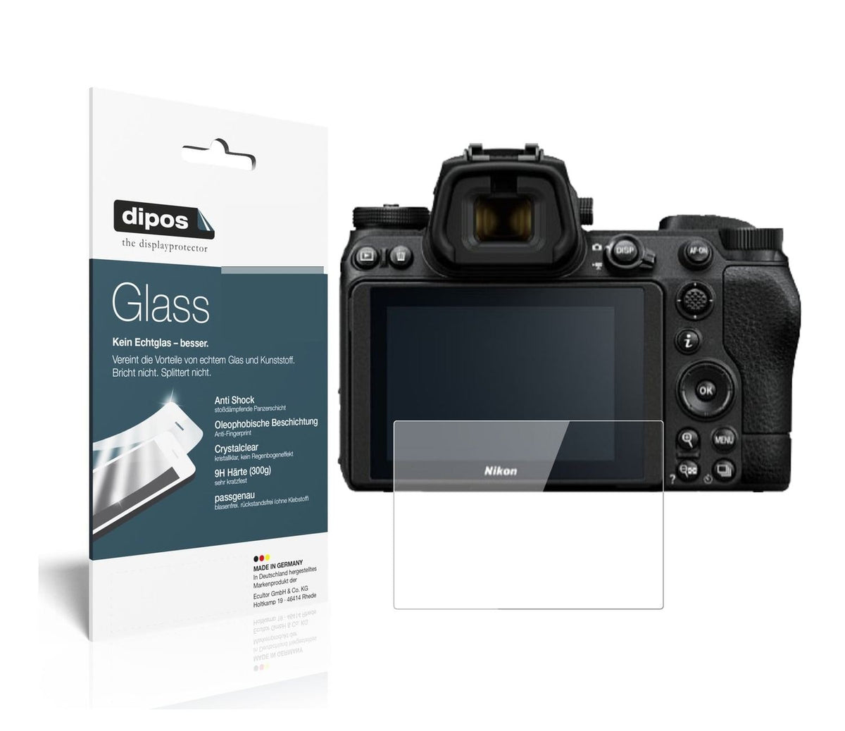9H Clear Screen Protector for Nikon Z 7II – Shatterproof, Crystal Clear | dipos