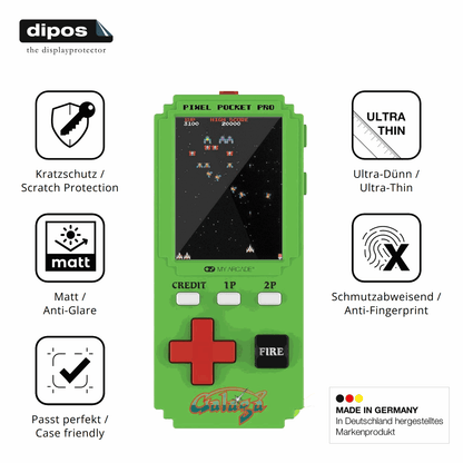 2x Screen Protector for MyArcade Pixel Pocket Pro Galaga Protection Anti Glare 