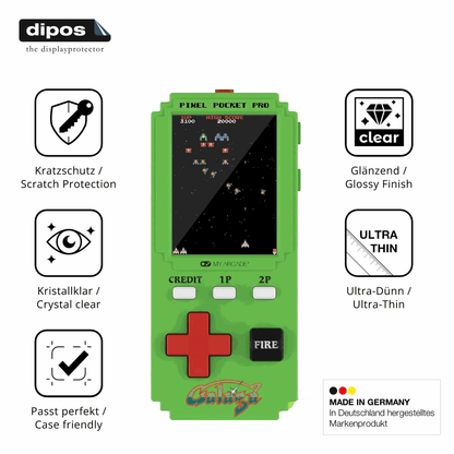 2x Screen Protector for MyArcade Pixel Pocket Pro Galaga Protection Crystal 