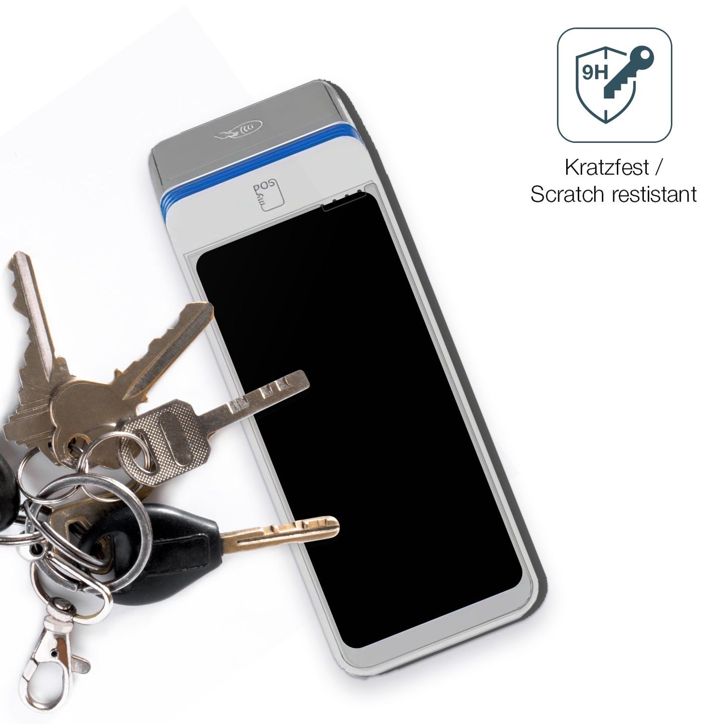 dipos Displayschutz für myPOS Ultra, mattierte Oberfläche, robuste Festigkeit und perfekte Passform