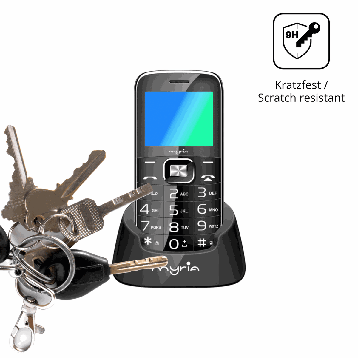 dipos Displayschutz für Myria Senior 2, mattierte Oberfläche, robuste Festigkeit und perfekte Passform
