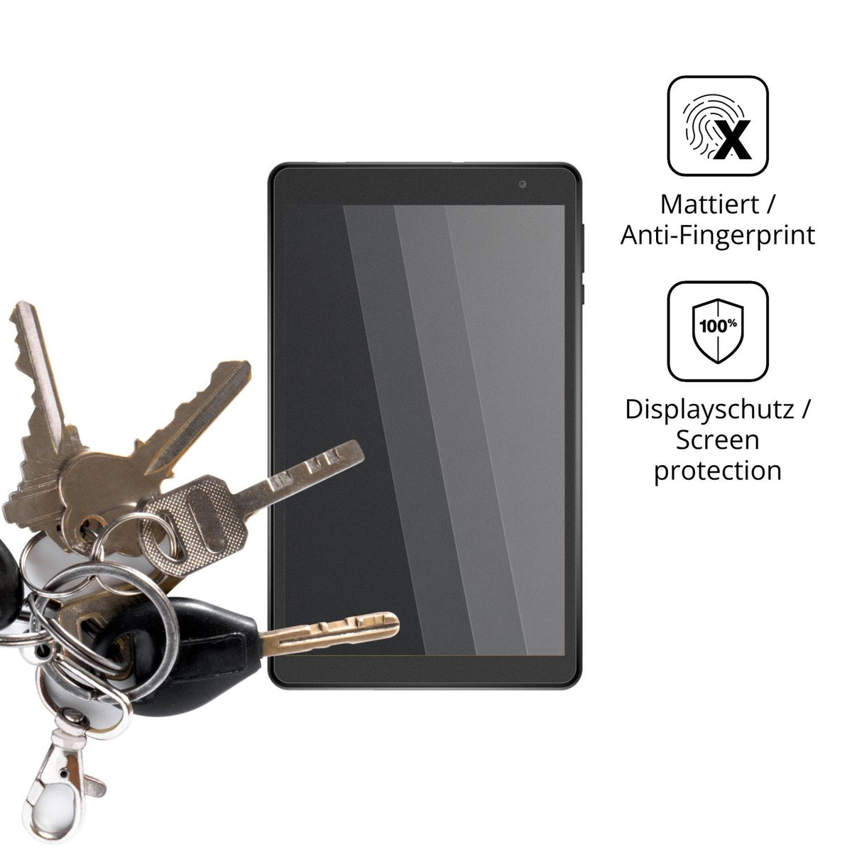 dipos Displayschutz für N-one NPad Mini, mattierte Oberfläche, Blickschutzfilter und perfekter Passform