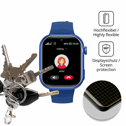 dipos Displayschutz für Naixues Kids Smartwatch GPS, transparente Oberfläche, geringe Dicke und perfekte Passform