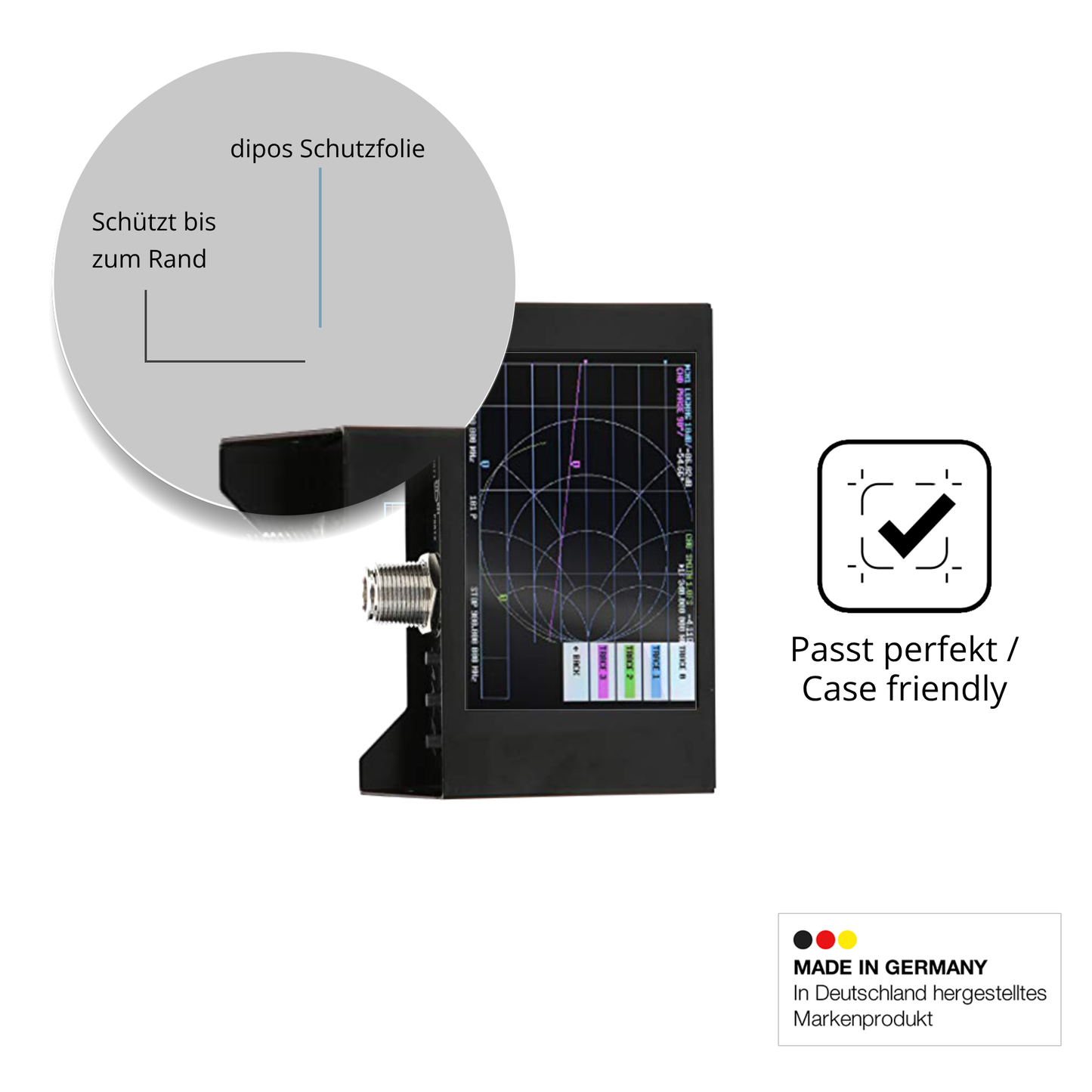 Besonders flexibler Displayschutz mit Anti-Shock-Schicht im Materialmix