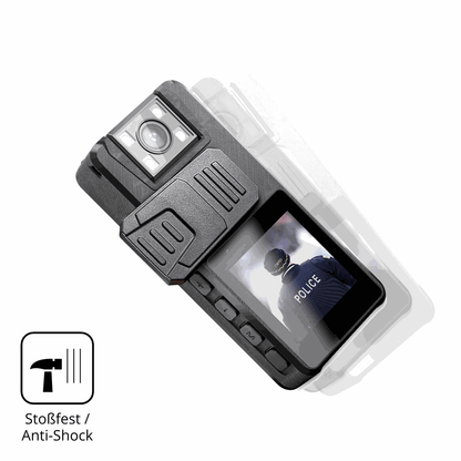 Schutz gegen Kratzer auf dem Nastopee Bodycam Glas durch Schlüssel, Stöße gegen die Tischkante oder Stürze