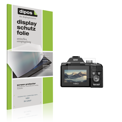 Matte Displayschutzfolie von dipos passend für NBD 8K 64MP, präziser Zuschnitt und blasenfrei montiert