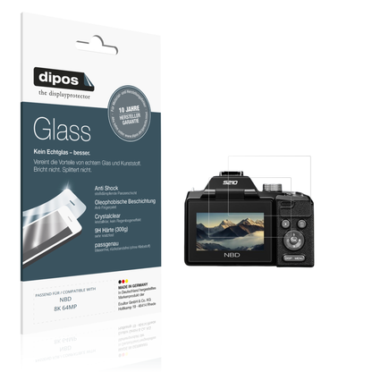 Klare Displayschutzfolie von dipos passend für NBD 8K 64MP, 9H kratzfest und blasenfrei montiert