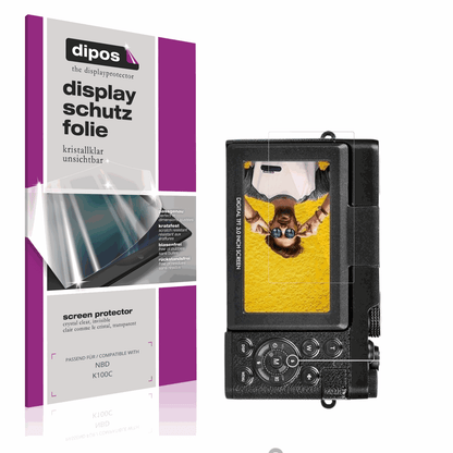Klare Displayschutzfolie von dipos passend für NBD K100C, präziser Zuschnitt und blasenfrei montiert