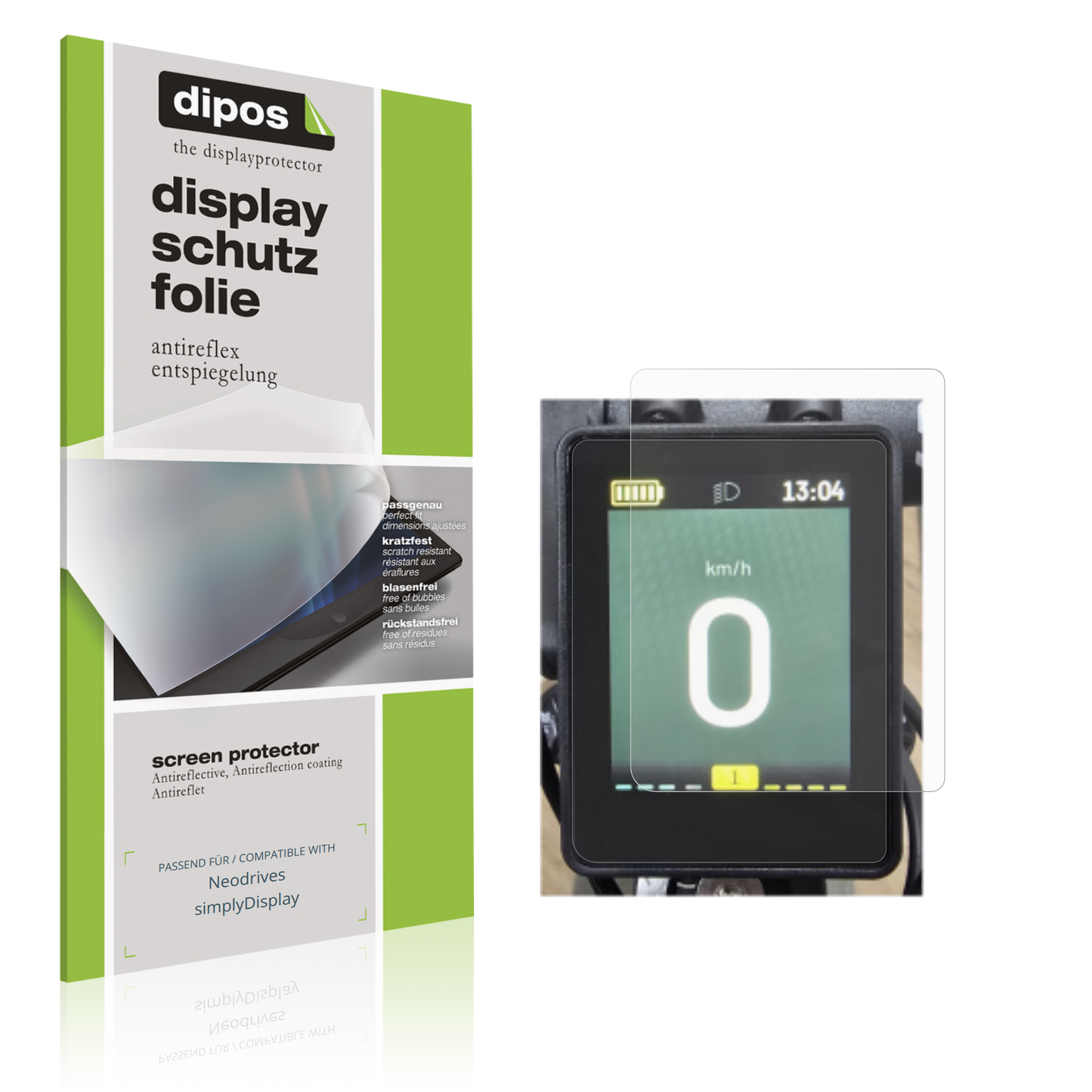 2x Schutzfolie matt für Neodrives simplyDisplay Display-Schutzfolie