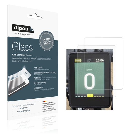 2x 9H Schutzfolie matt für Neodrives simplyDisplay Panzerfolie