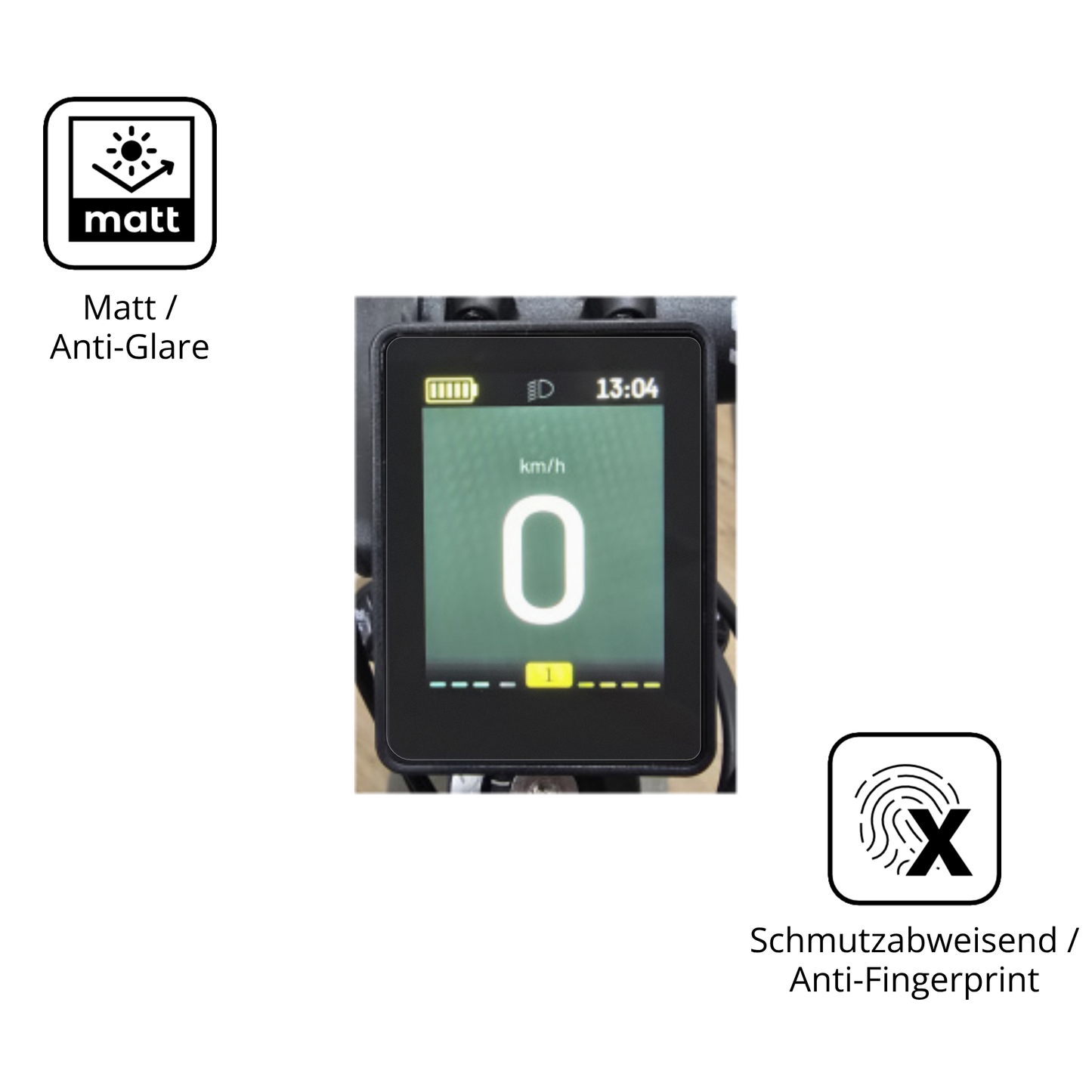 2x 9H Schutzfolie matt für Neodrives simplyDisplay Panzerfolie