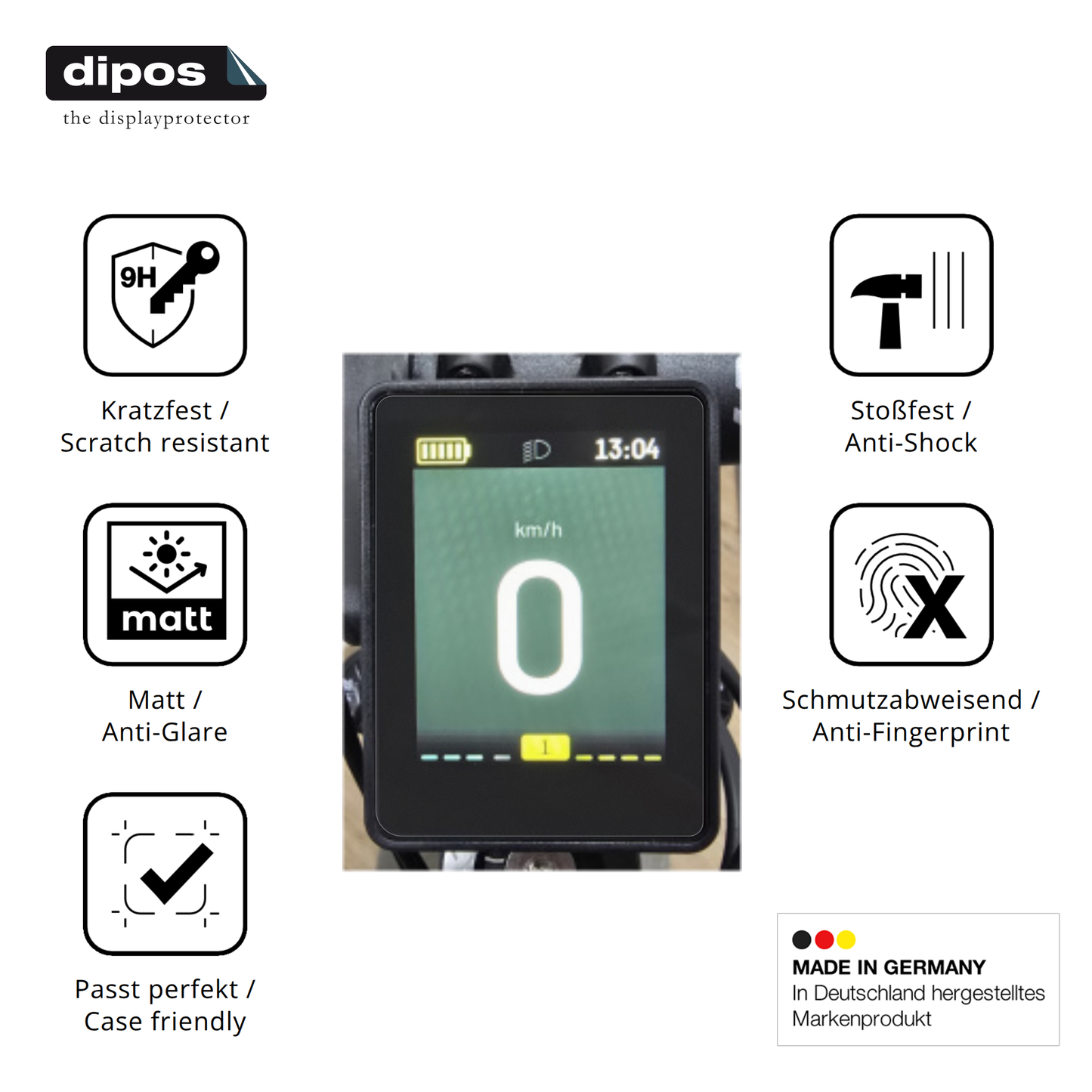 2x 9H Schutzfolie matt für Neodrives simplyDisplay Panzerfolie