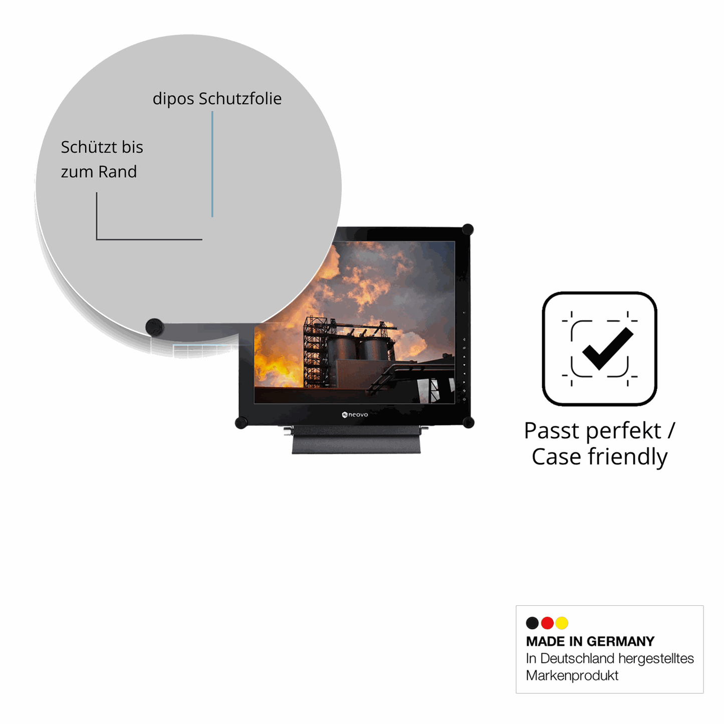 Besonders flexibler Displayschutz mit Anti-Shock-Schicht im Materialmix