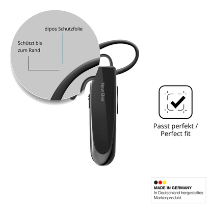 Schutz gegen Kratzer auf dem New Bee Bluetooth Headset Glas durch Schlüssel oder Ähnliches