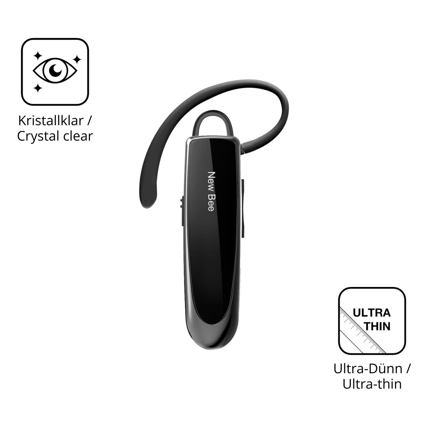 Dünne und klare Folie passend zugeschnitten für New Bee Bluetooth Headset