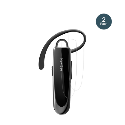 New BeeBluetooth Headset mit aufgebrachter dipos Flex Schutzfolie, glasklare Darstellung ohne Einschränkungen