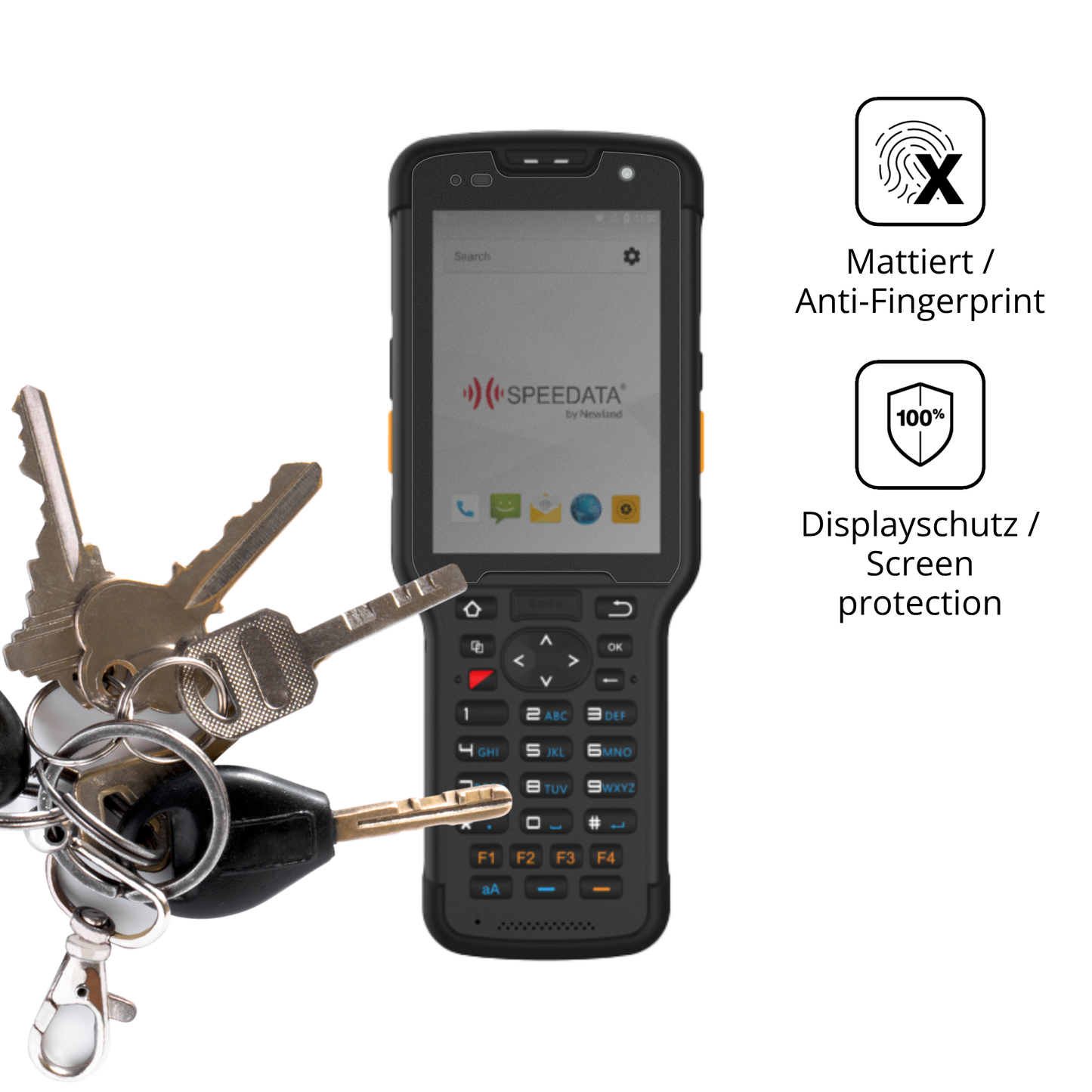 dipos Displayschutz für Newland Speedata SD35 Leo, mattierte Oberfläche, Blickschutzfilter und perfekter Passform
