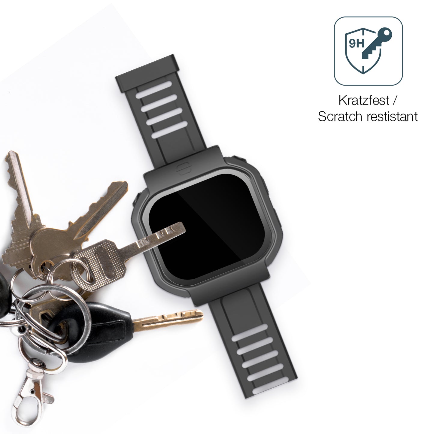 dipos Displayschutz für Newland WD5, transparente Oberfläche, perfekte Passform auch für die Rundungen