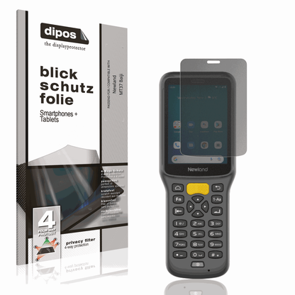Blickschutzfolie von dipos passend für Newland MT37 Baiji, präziser Zuschnitt und blasenfrei montiert