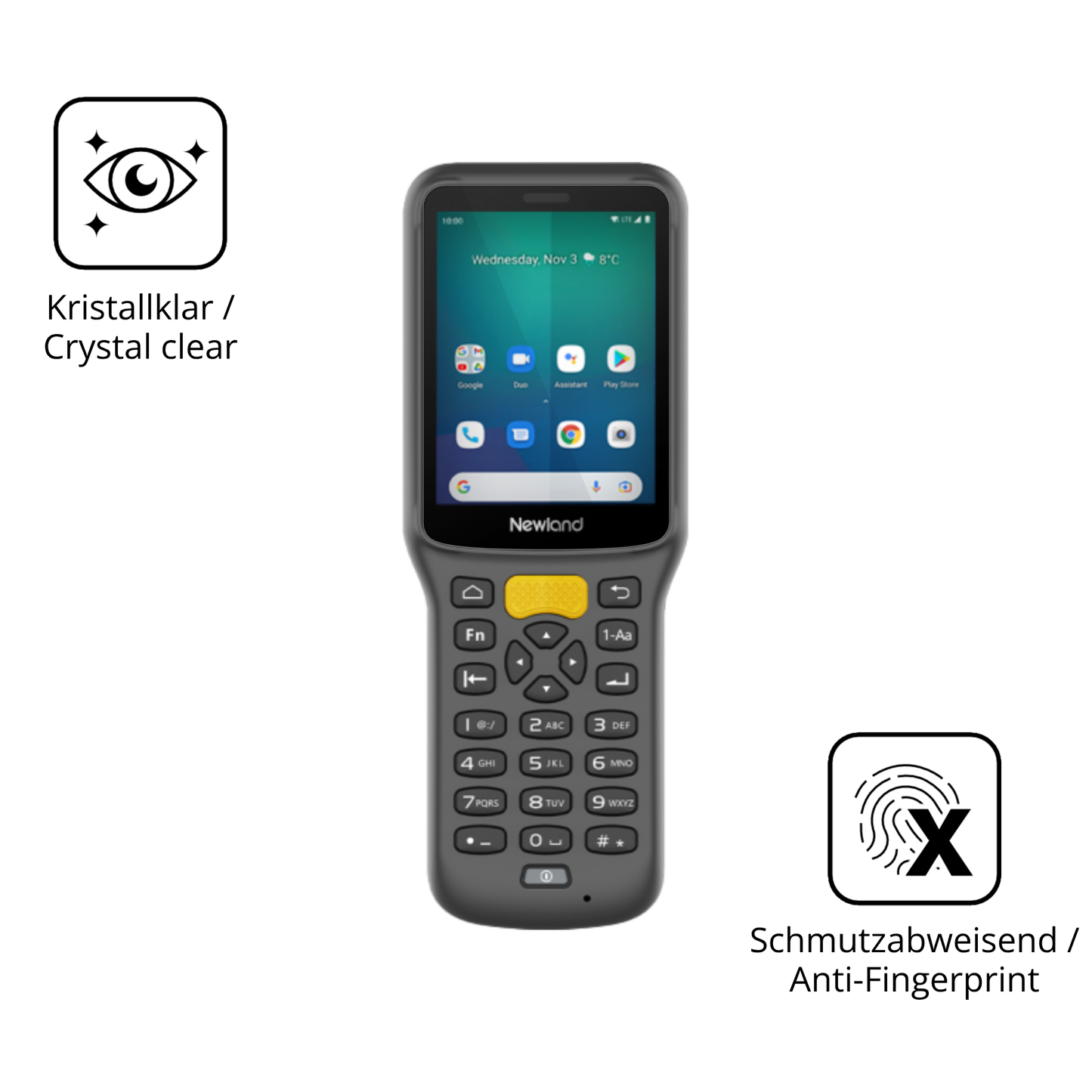 Flexible TPU-Folie passend zugeschnitten für Newland MT37 Baiji, vollständige Abdeckung