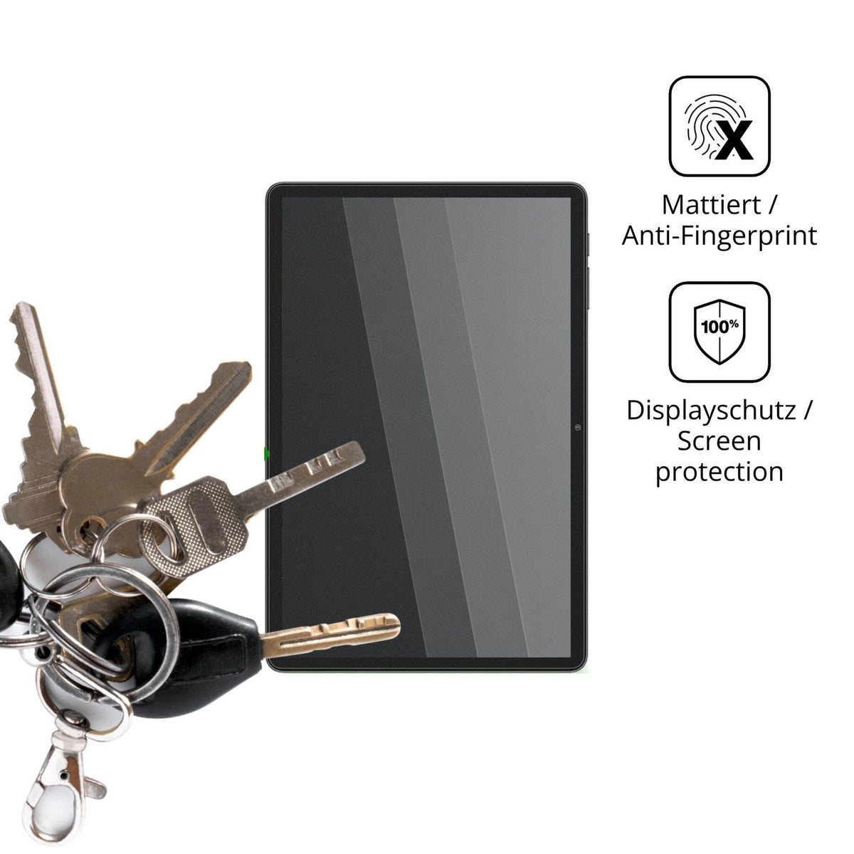 dipos Displayschutz für Nexall T30, mattierte Oberfläche, Blickschutzfilter und perfekter Passform