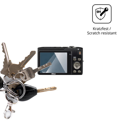 dipos Displayschutz für Nikon Coolpix S3100, transparente Oberfläche, perfekte Passform auch für die Rundungen
