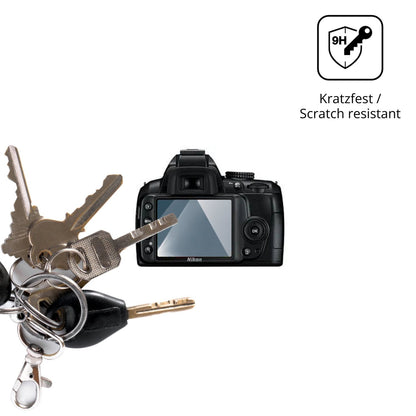 dipos Displayschutz für Nikon D3000, transparente Oberfläche, perfekte Passform auch für die Rundungen