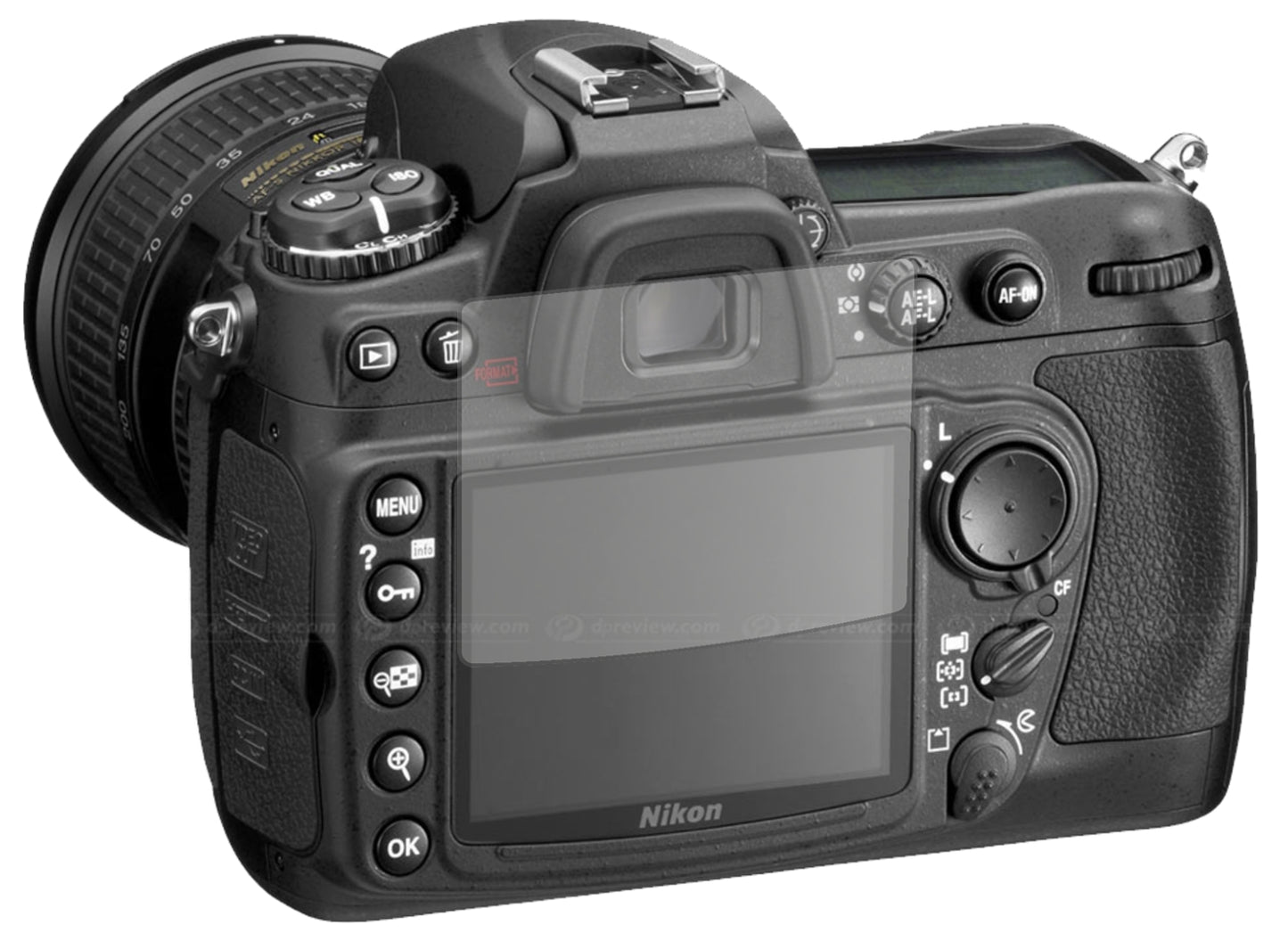 1x Schutzfolie matt für Nikon D300 Display-Schutzfolie