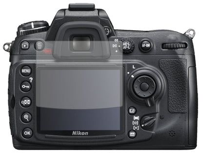 NikonD300S mit aufgebrachter dipos Displayschutzfolie, die lästige Fingerabdrücke minimiert