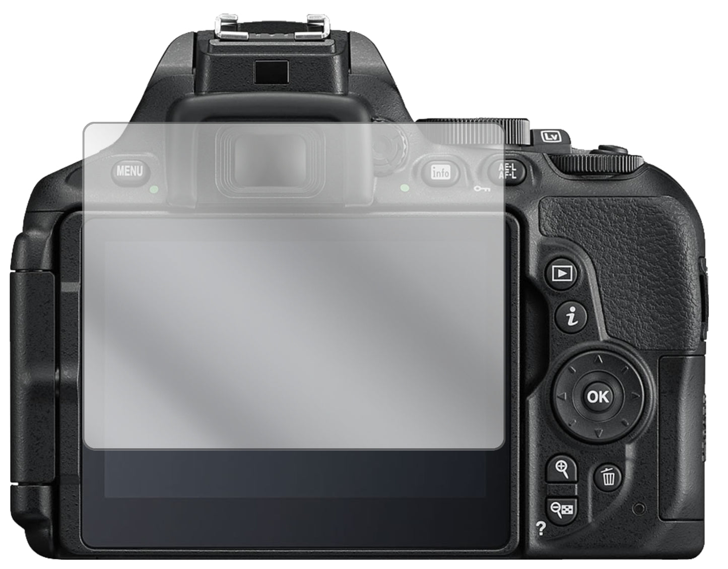 6x Schutzfolie klar für Nikon D 5600 Display-Schutzfolie