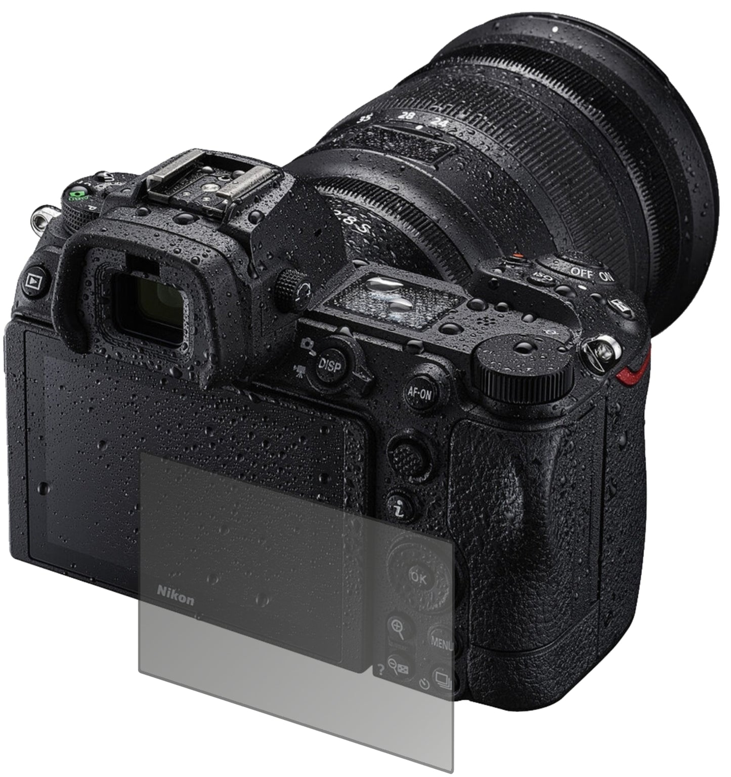 Blickschutzfolie von dipos passend für Nikon Z 6II, präziser Zuschnitt und blasenfrei montiert