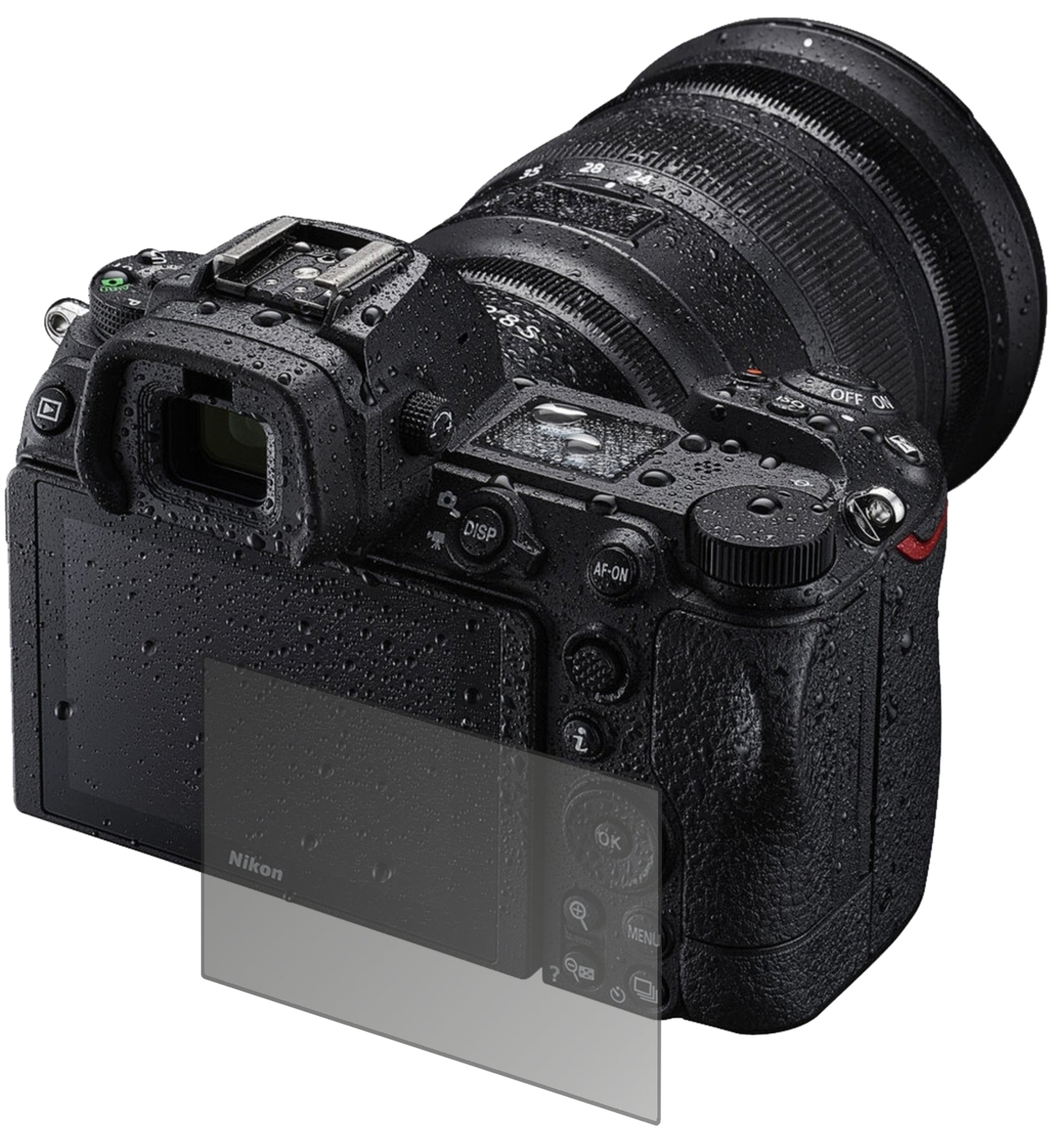 Blickschutzfolie von dipos passend für Nikon Z 6II, präziser Zuschnitt und blasenfrei montiert