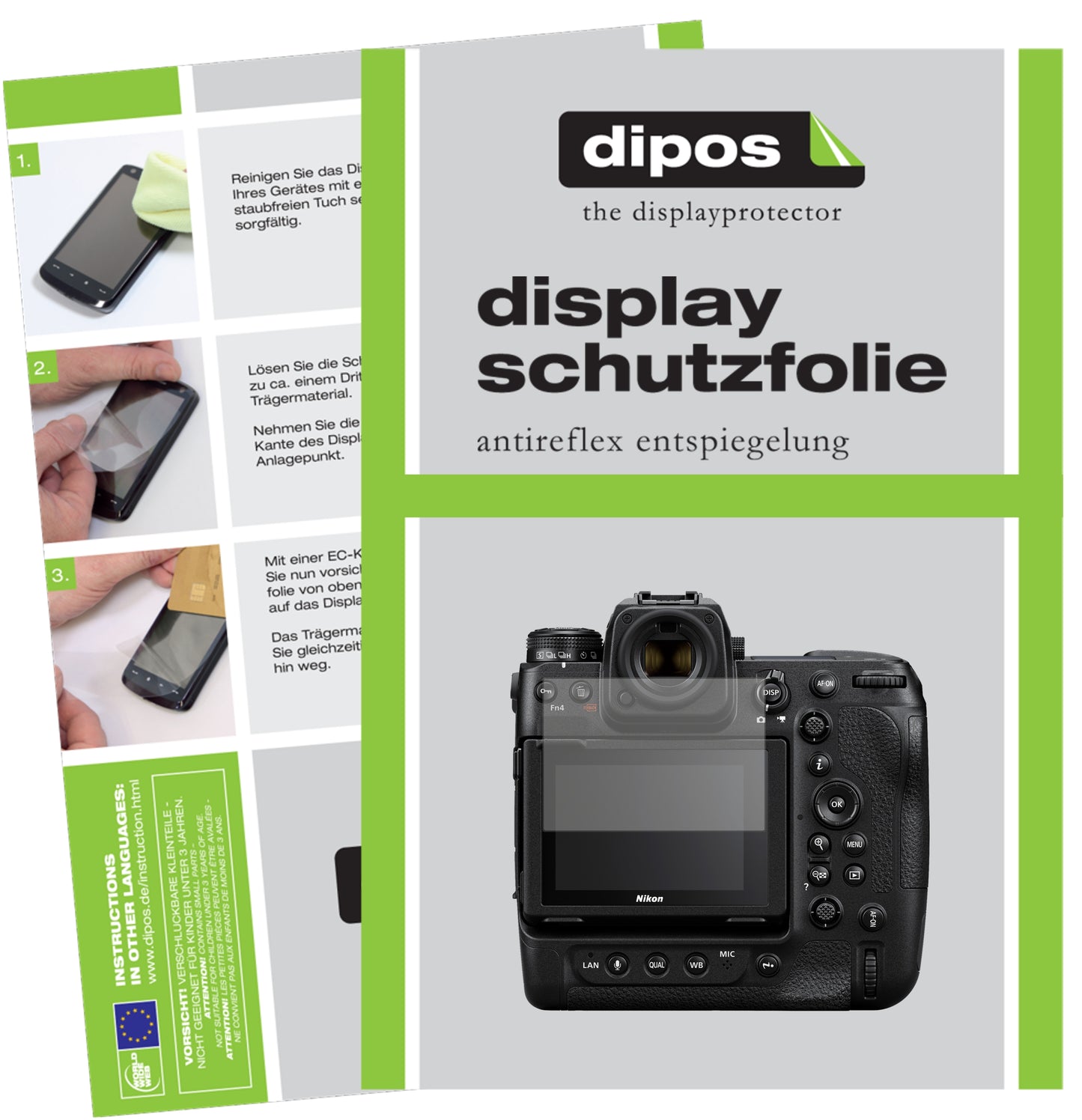 2x Schutzfolie matt für Nikon Z9 Display-Schutzfolie
