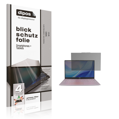 Blickschutzfolie von dipos passend für NIMO N151, präziser Zuschnitt und blasenfrei montiert