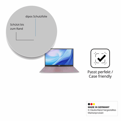Schutzglasfolie mit optimaler Passform, zur Verwendung mit Hüllen geeignet