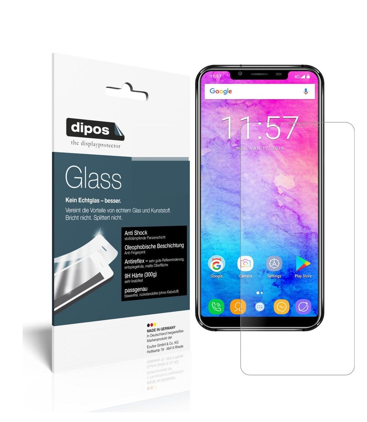 1x 9H Matte Screen Protector for Oukitel U18