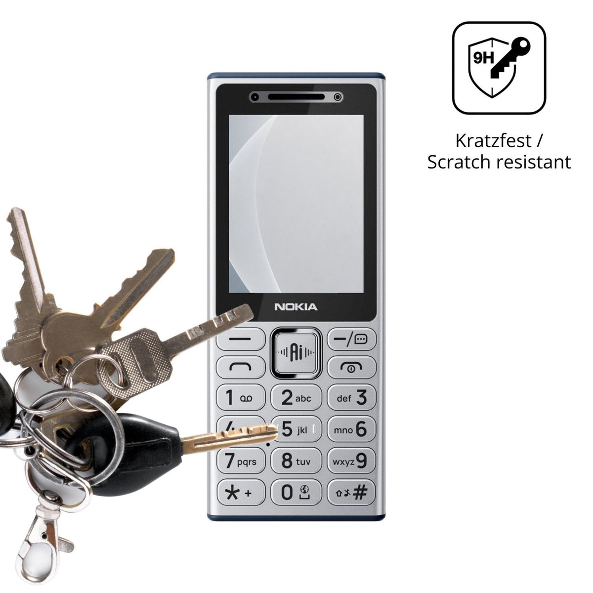dipos Displayschutz für Nokia 210 4G, mattierte Oberfläche, robuste Festigkeit und perfekte Passform