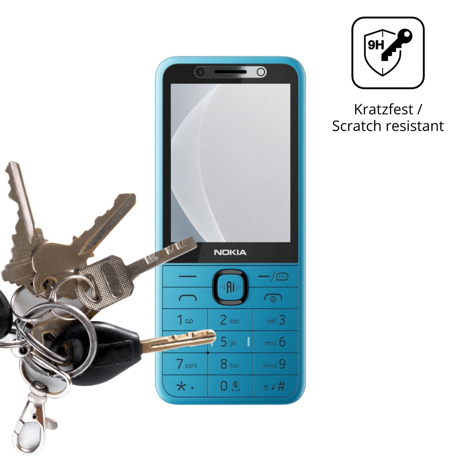 dipos Displayschutz für Nokia 235 4G 2nd Edition, mattierte Oberfläche, robuste Festigkeit und perfekte Passform