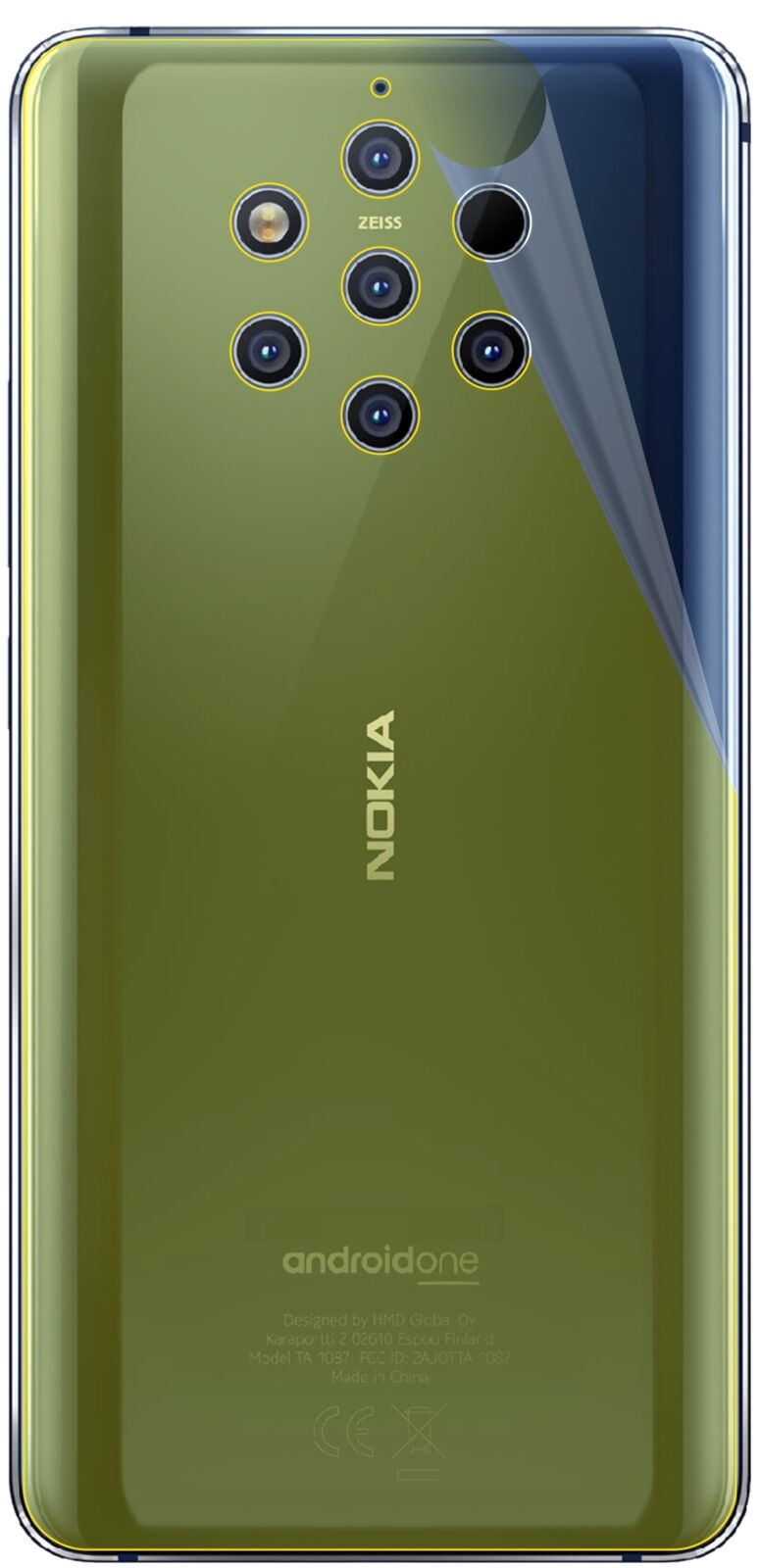 dipos Displayschutz für Nokia 9 PureView Rückseite, transparente Oberfläche, geringe Dicke und perfekte Passform