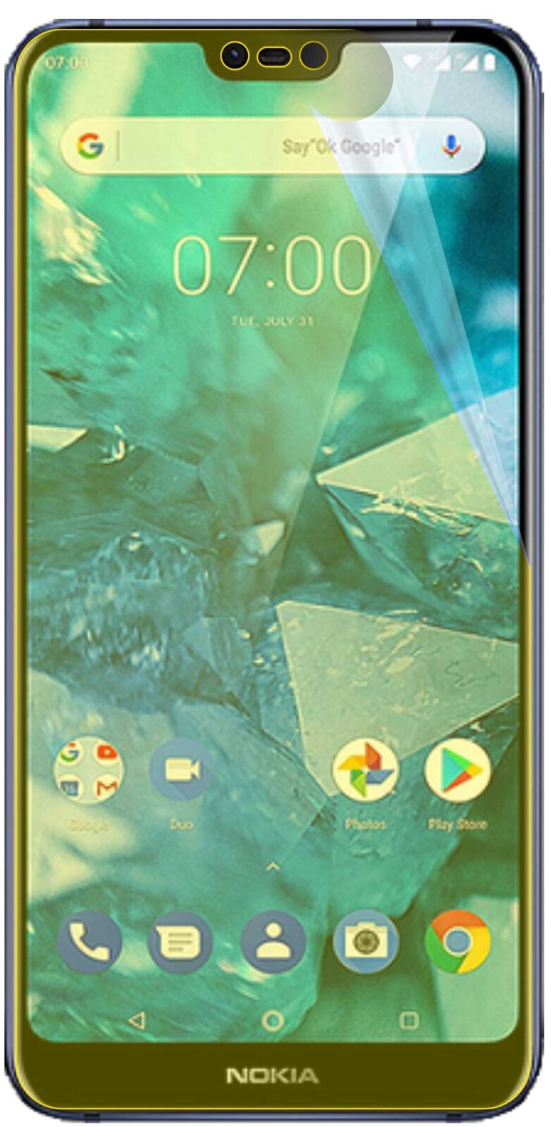 dipos Displayschutz für Nokia 7.1 Plus, transparente Oberfläche, geringe Dicke und perfekte Passform