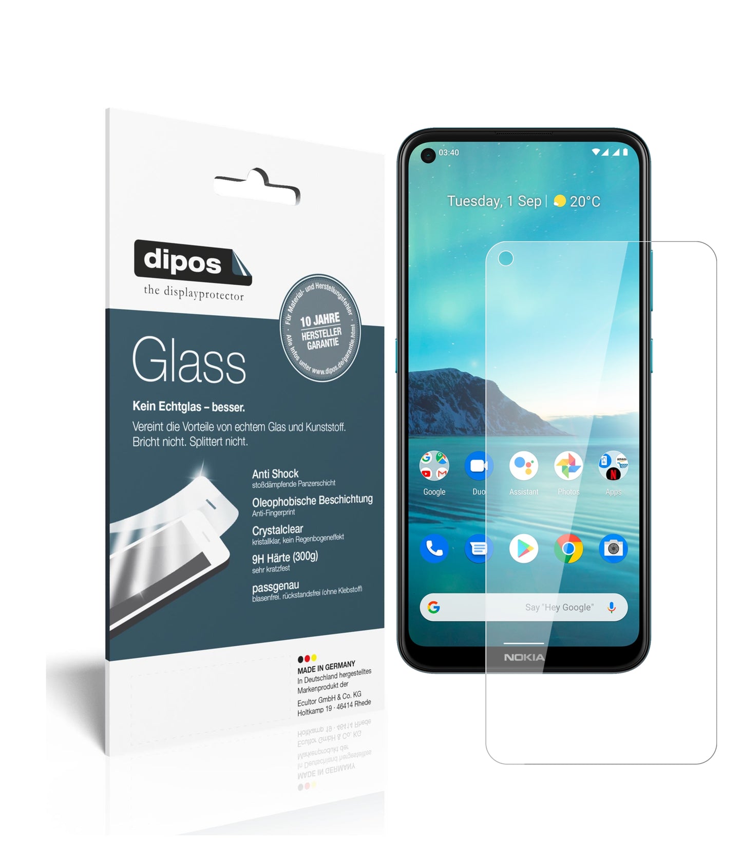 Perfekte Passform und ultimative Qualität: Unser 9H Panzerglas bietet Schutz für Nokia-3.4