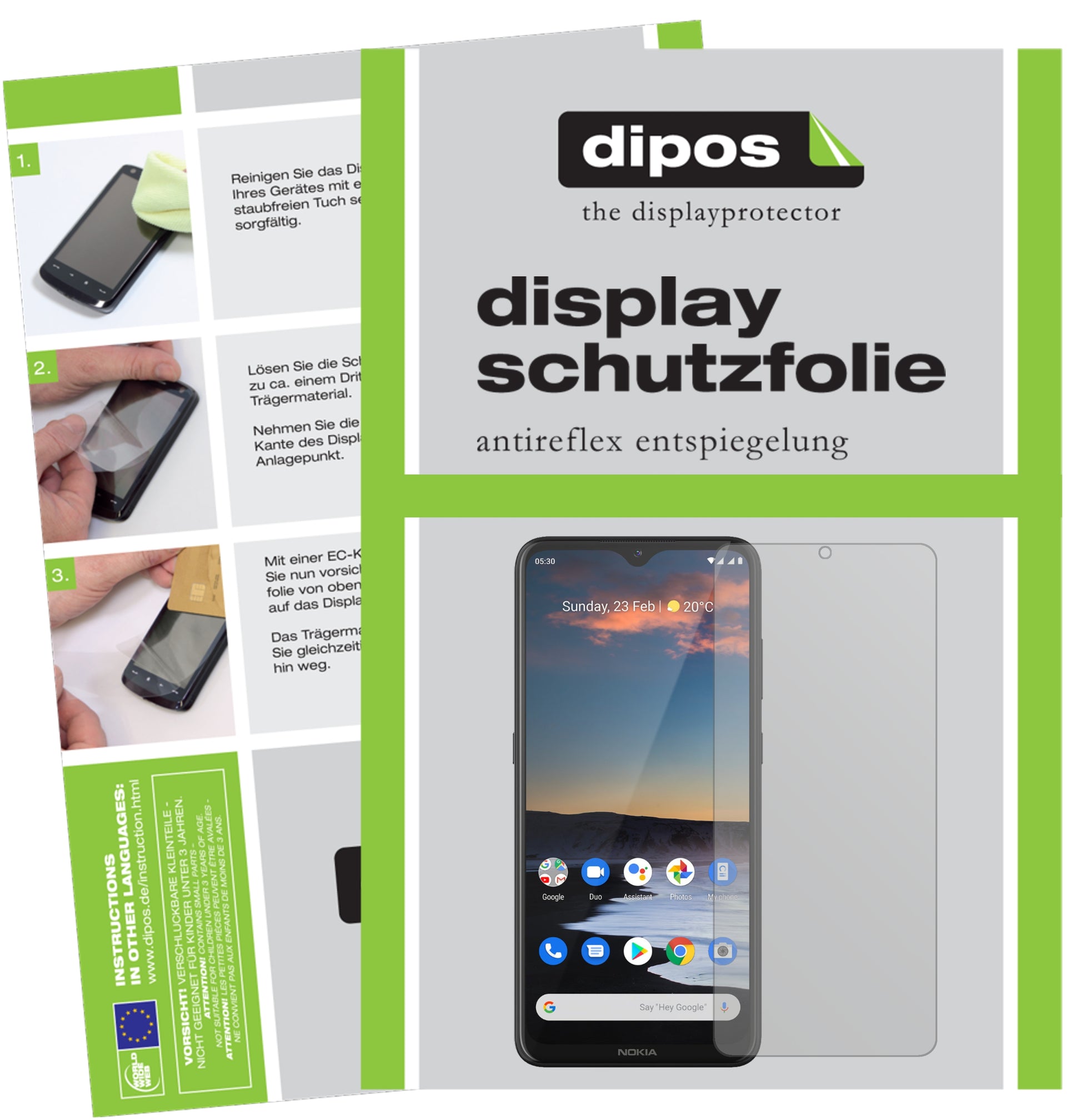 Mattes Panzerglas: Entspiegelte, dünne Folie, Fingerabdruckresistenz und Bildschirmschutz für Nokia-5.3