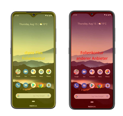 3x Screen Protector for Nokia 7.2 Protective Film covers 100% dipos Flex